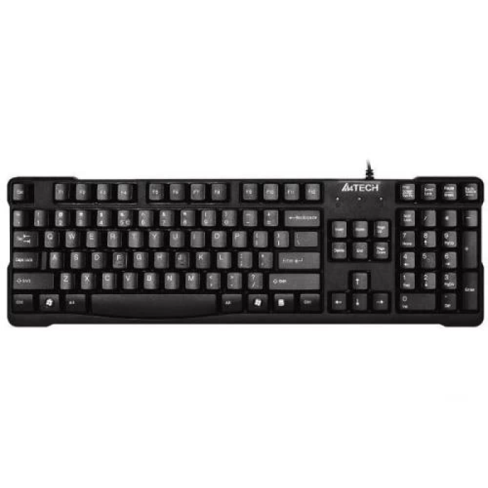 Дротова клавіатура A4Tech KR-750 USB, чорна, 104 клавіші