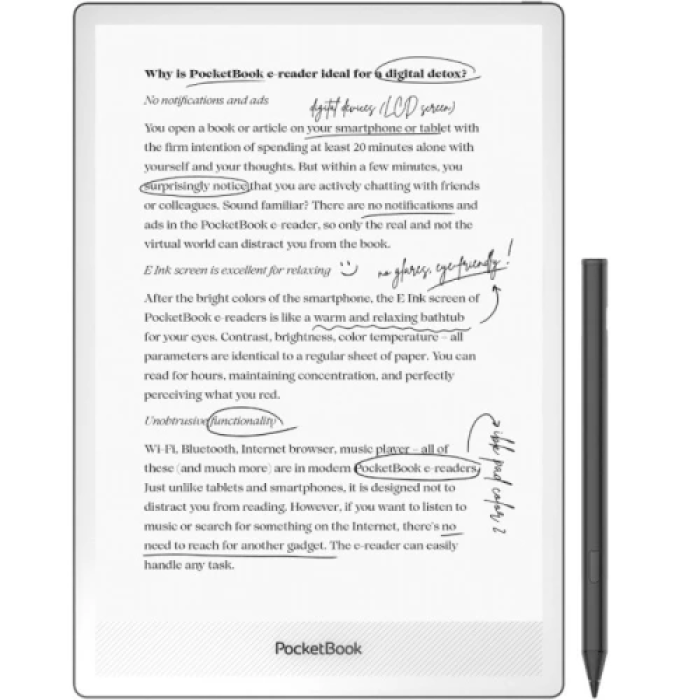 Електронна книга PocketBook InkPad One 10,3″ Black із пам’яттю 32 ГБ