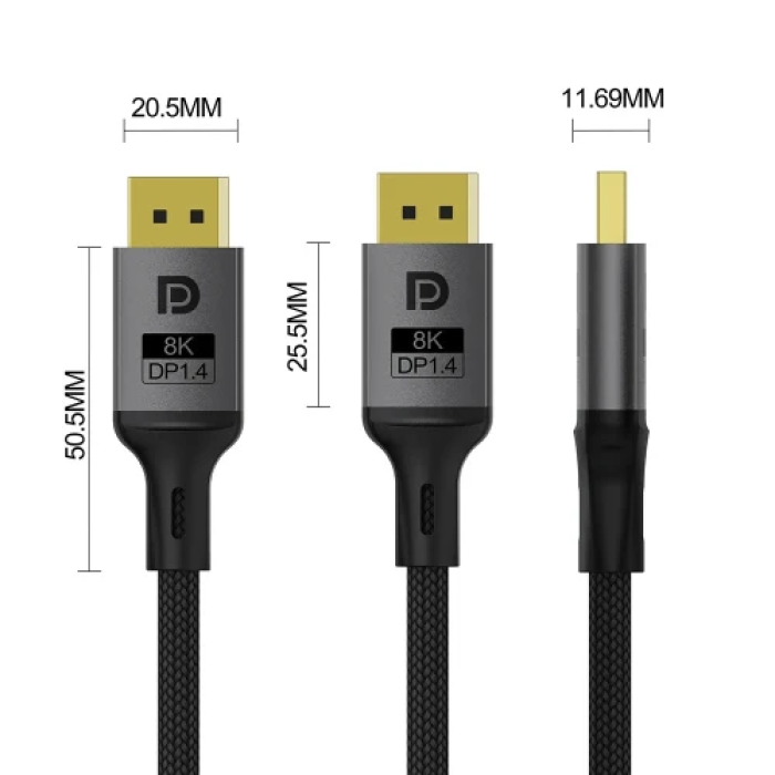 Кабель DisplayPort ColorWay 1,5 м для відеосигналу 8K