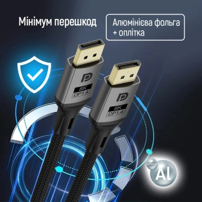 Кабель DisplayPort ColorWay CW-CBDP094-BK, 3 м, 8K/60 Гц