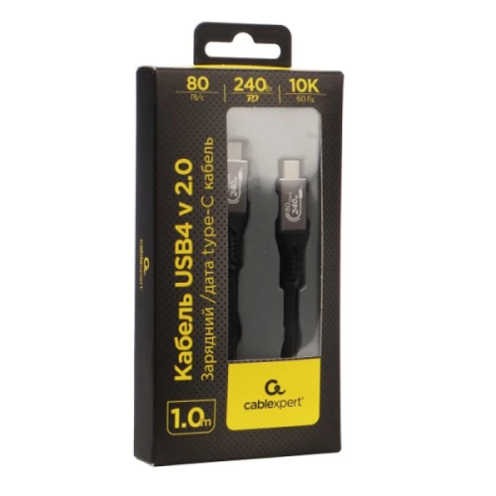 Кабель USB-C — USB-C Cablexpert USB4.2, 1 м, 240 Вт
