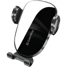 Автотримач для телефону (тримач у дефлектор) ColorWay Grip механічний затискач Black