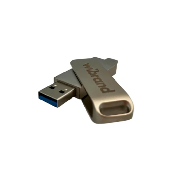 Зовнішній SSD Wibrand Wolf на 1 ТБ, сріблястий Type-C