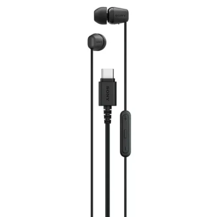 Чорні вакуумні навушники Sony IER-EX15C з мікрофоном