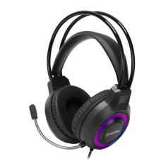 Ігрові навушники (гарнітура) ColorWay GlowCore RGB з RGB-підсвічуванням, чорні