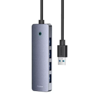 USB-хаб (концентратор USB) Baseus UltraJoy 4xUSB 3.0, сірий, кабель 50 см