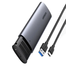 Зовнішня кишеня для SSD (бокс) Ugreen CM400 M.2 SATA, Type-C, сірий, 2230/2242/2260/2280