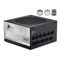 Блок живлення (БЖ) MSI PRO A850PL PCIE5 850 Вт, модульний