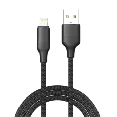Кабель USB — Lightning (шнур для заряджання) ColorWay CW-CBUL101-BK 1 м, чорний, 3 А