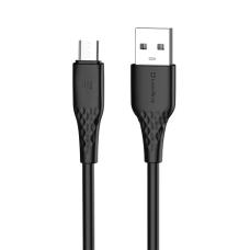 Кабель USB — microUSB (шнур USB) ColorWay CW-CBUM094-BK 1 м, 3 А, чорний