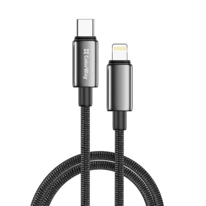 Кабель ColorWay USB-C — Lightning 1 м для заряджання