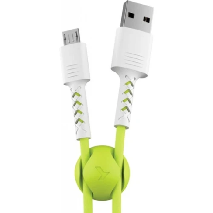 Кабель USB–microUSB Pixus Soft, 1 м, зелений