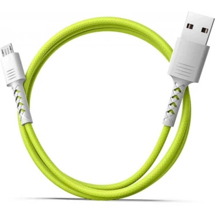 Кабель USB–microUSB Pixus Soft, 1 м, зелений