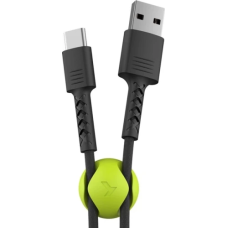 Кабель USB Type-C (зарядний кабель) Pixus Soft 1 м, 3A, чорний