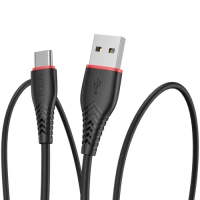 Кабель USB Type-C (зарядний кабель) Pixus Start 1 м, 3A, чорний