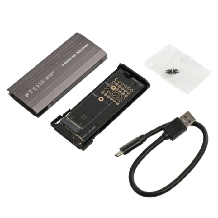 Зовнішній бокс Maxxter для SSD M.2 NVMe з RGB