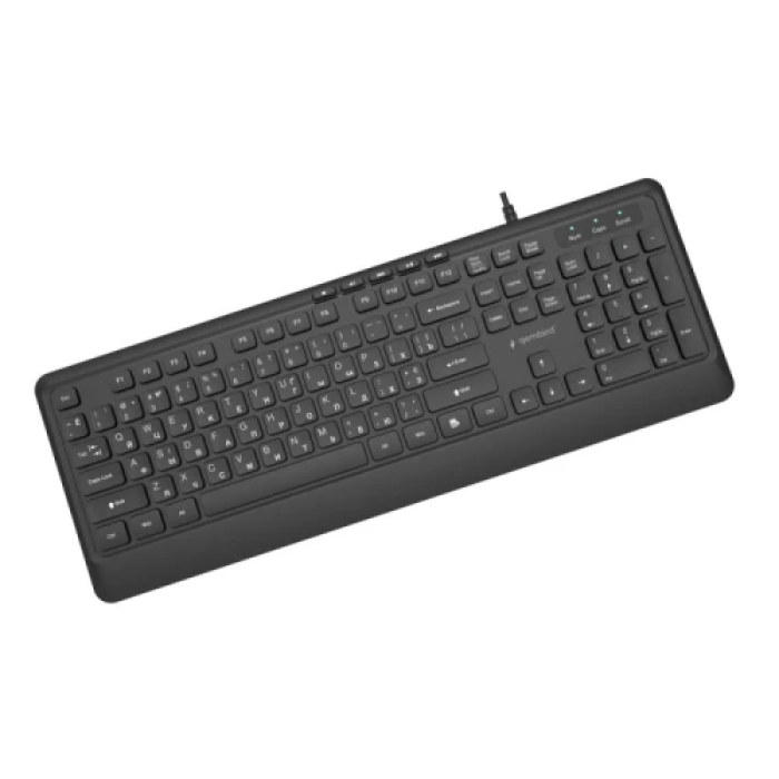 Чорна клавіатура Gembird Slim USB на 104 клавіші