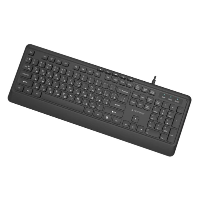 Чорна клавіатура Gembird Slim USB на 104 клавіші