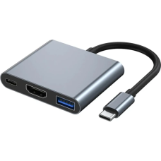 USB-хаб (концентратор) Dynamode 3-in-1 Type-C 3.0, HDMI 4K