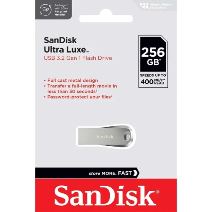 Флешка SanDisk Ultra Luxe 256 ГБ із металевим корпусом