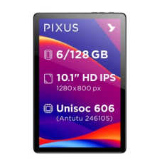 Планшет (планшетний комп’ютер) Pixus Line NEW LTE 128 ГБ, графіт