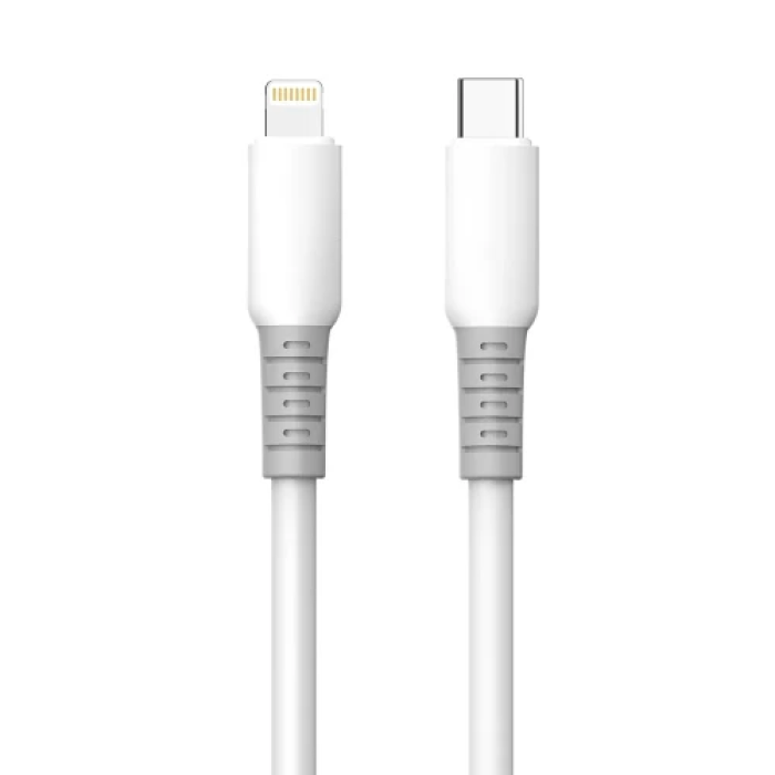 Зарядний кабель Type-C – Lightning ColorWay 1 м, білий