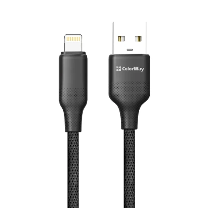 Кабель USB AM—Lightning ColorWay TPE Embossed, 2 м