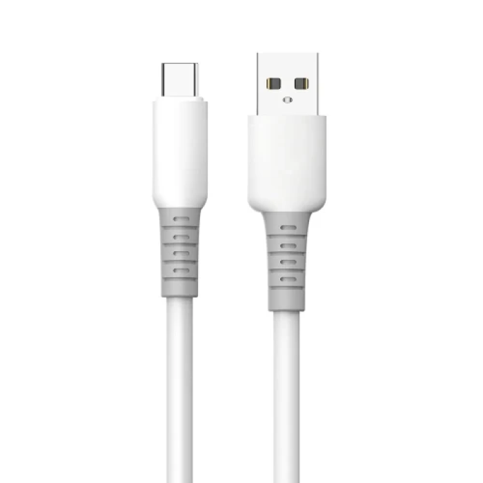 Зарядний кабель USB Type-C ColorWay, 1 м, білий, 3A