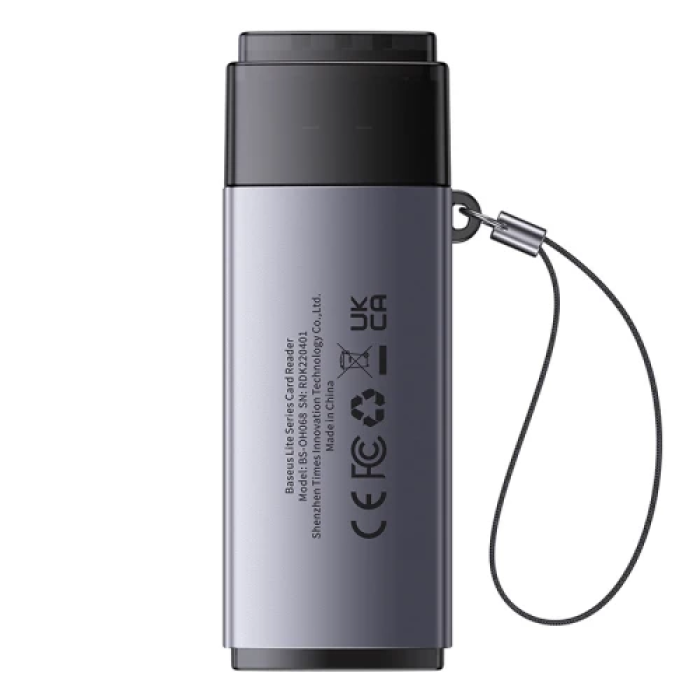 Кардридер Baseus Lite USB 3.0 сірого кольору