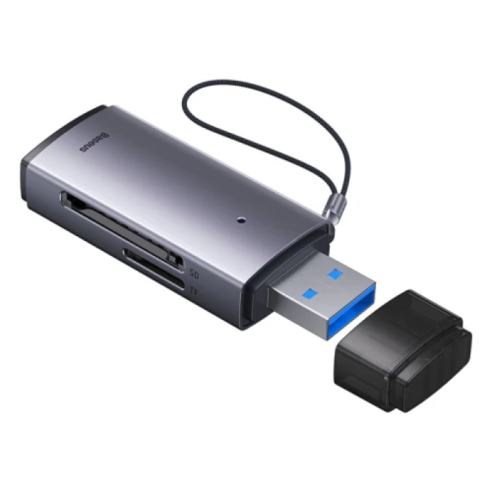 Кардридер Baseus Lite USB 3.0 сірого кольору