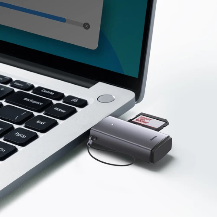 Кардридер Baseus Lite USB 3.0 сірого кольору