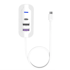 Хаб USB (USB-концентратор) WUW C246 білий, кабель 1 м