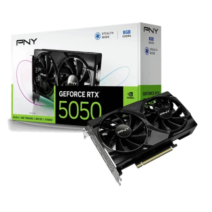 Ігрова відеокарта PNY GeForce RTX 5050 DUAL з пам’яттю 8 ГБ
