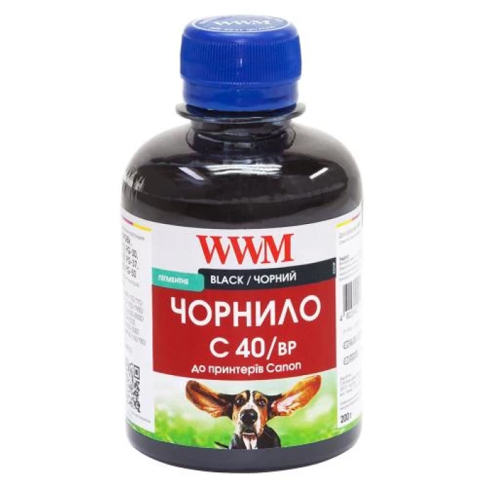 Пігментне чорне чорнило WWM для картриджів Canon, 200 мл