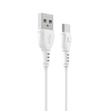 Кабель USB Type-C (зарядний кабель) Wibrand Boa 1 м, білий, 3A