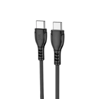 Кабель USB-C (кабель Type-C—Type-C) Wibrand Boa, 1 м, чорний, 60 Вт