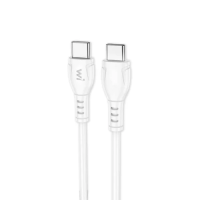 Кабель USB-C — USB-C (кабель Type-C) Wibrand Boa білий, 1 м, 60 Вт