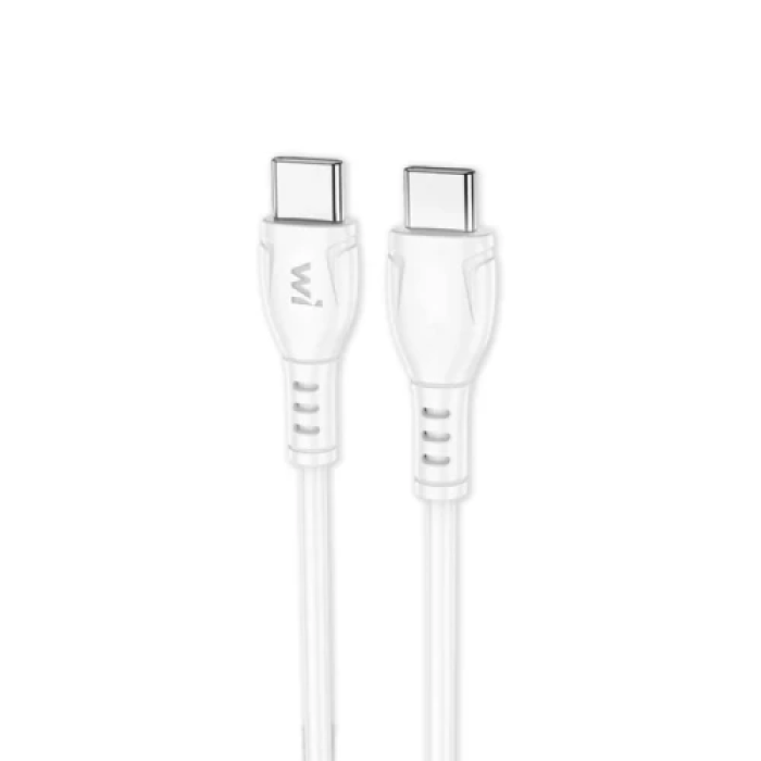 Білий кабель USB-C — USB-C Wibrand Boa довжиною 1 м