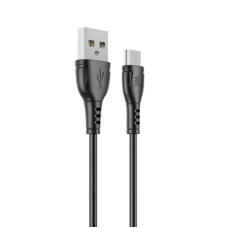 Кабель USB microUSB (провід) Wibrand Boa 1 м, 2.4A, чорний