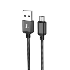 Кабель USB для заряджання (дріт) Wibrand Cobra 1 м, USB 2.0, microUSB, чорний