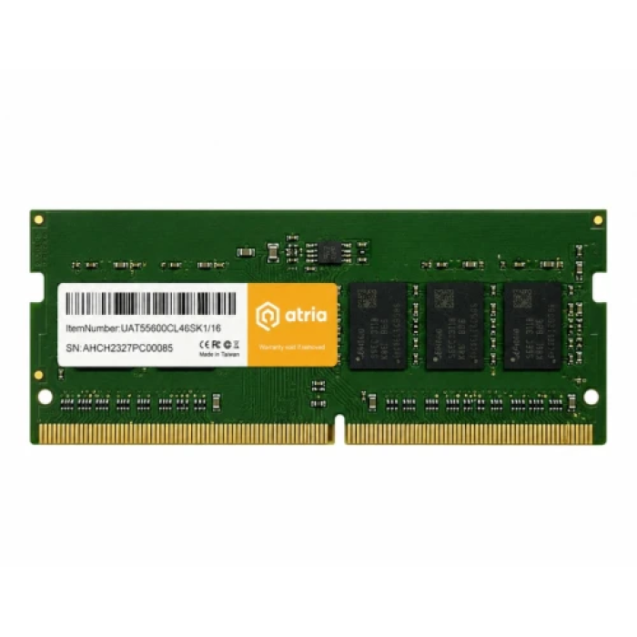 Оперативна пам’ять Atria DDR5 SO-DIMM для ноутбука, 16 ГБ, 4800 МГц