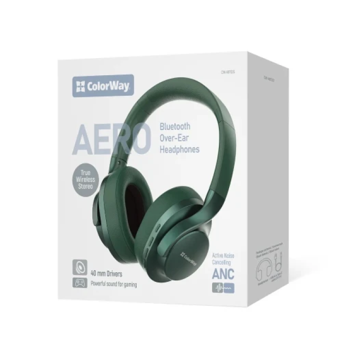 Бездротова гарнітура ColorWay AERO з ANC і Bluetooth 6.0
