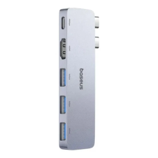 Хаб USB (USB-концентратор) Baseus UltraJoy с HDMI, сірий, алюмінієвий корпус