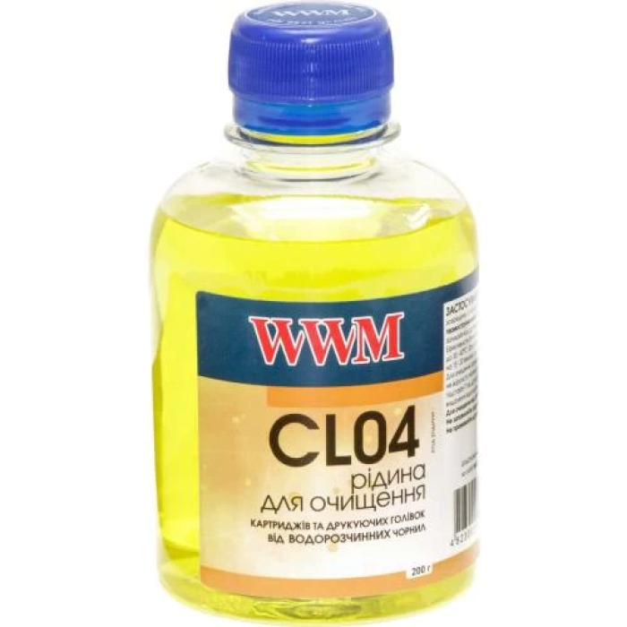 Очищувальна рідина WWM CL04 для водорозчинних чорнил, 200 мл