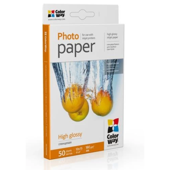 Глянсовий фотопапір ColorWay A6 10×15 см, 180 г/м²