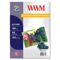 Фотопапір (папір для фото) WWM M180.100 матовий A4, 180 г/м², 100 аркушів