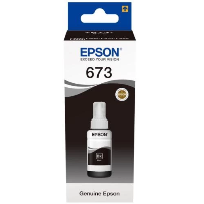 Чорнило Epson 673 Black 70 мл для принтерів L800–L1800