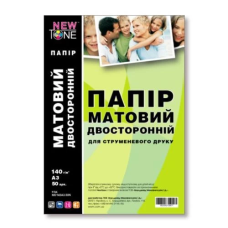 Фотопапір (фотографічний папір) NewTone матовий двосторонній A3, 140 г/м², 50 аркушів