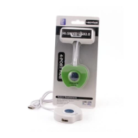 Хаб USB (USB-розгалужувач) Atcom TD1031 4×USB 2.0, кабель 12 см, чорний