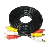 Аудіокабель (кабель-перехідник) Atcom 10713 3xRCA—3xRCA, 5 м